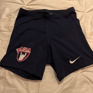 USA weightlifting shorts in navy blue